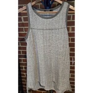 Doe & Rae Womens Ribbed Space Dye Tank Top Brown Tan Size Large 12302T